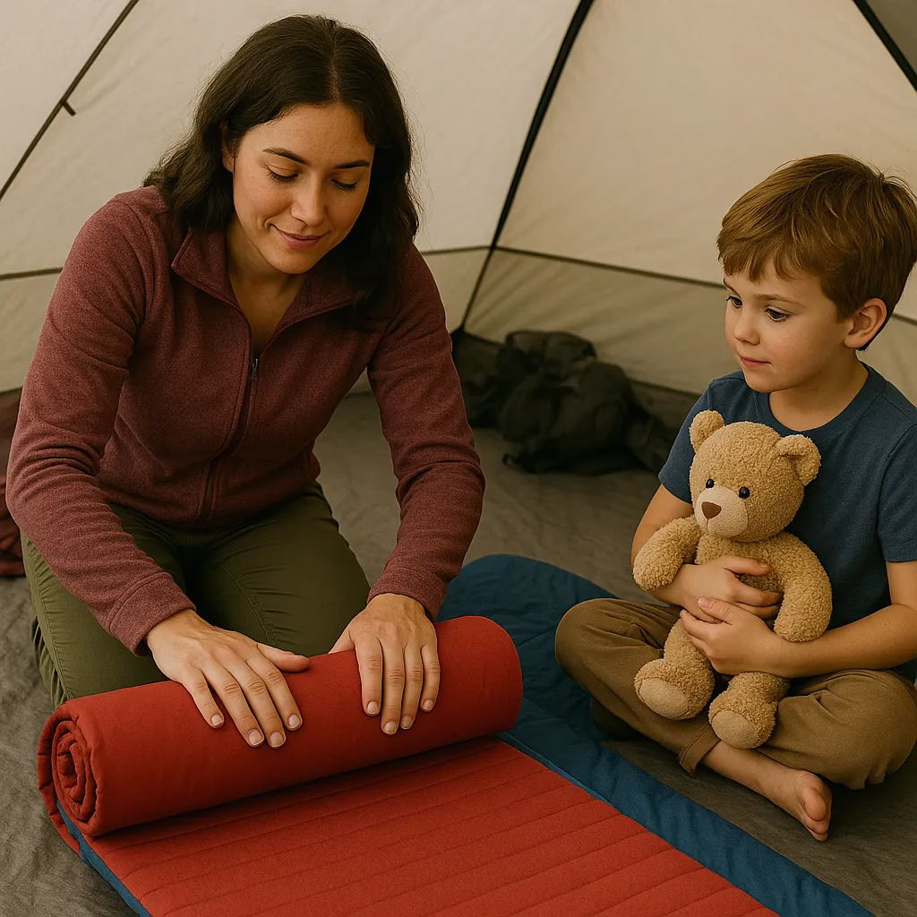 sleeping pad rolling