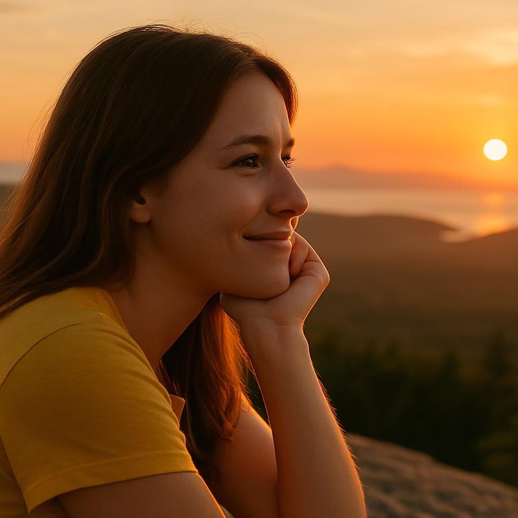 hiking America national parks highlight - hiker enjoying the rising morning sunrise